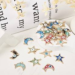 48Pcs 12 Style Alloy Enamel Pendants&nbsp;ENAM-TA0001-73