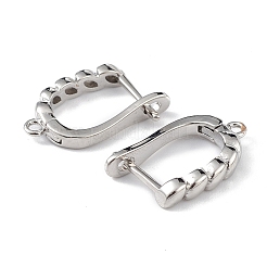 Brass Hoop Earring Findings&nbsp;ZIRC-L097-057P