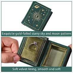 Book Shaped PU Leather Tie Clip Storage Boxes&nbsp;CON-CA0001-034C