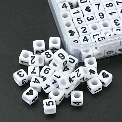 Opaque White Acrylic Beads&nbsp;MACR-YW0002-24
