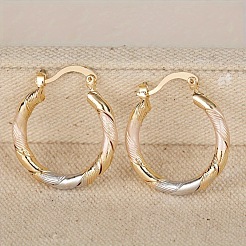 Twist Brass Hoop Earrings&nbsp;FS-WGA1A3A-01