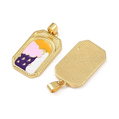 Brass Enamel Pendants&nbsp;KK-L190-016G-01