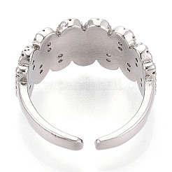 Brass Micro Pave Cubic Zirconia Cup Peg Ring Settings&nbsp;KK-N274-24P