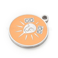 Twelve Constellations 304 Stainless Steel Enamel Pendants&nbsp;SA-CBAAE04-01P-06