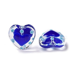 Glass Heart Beads&nbsp;GLAA-D005-01G