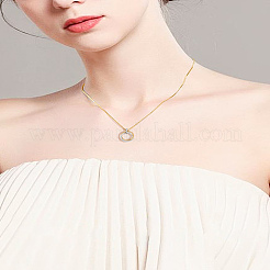 2Pcs 304 Stainless Steel Interlocking Ring Pendants&nbsp;STAS-LP0002-84G