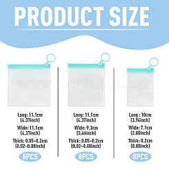 24Pcs 3 Styles Transparent EVA Resealable Bags with Rings&nbsp;ABAG-TA0002-27