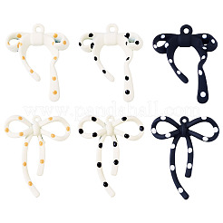 12Pcs 6 Styles Spray Painted Alloy Enamel Pendants&nbsp;ENAM-TA0003-03