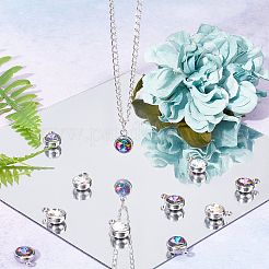 16Pcs 2 Color Glass Charms&nbsp;GLAA-DC0001-02
