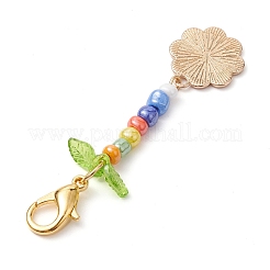 3Pcs Glass Seed Bead Pendant Decorations&nbsp;HJEW-MZ00052