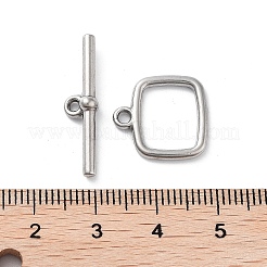 Non-Tarnish 304 Stainless Steel Toggle Clasps&nbsp;STAS-A092-07P