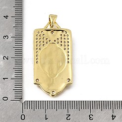 Brass Micro Pave Cubic Zirconia Pendants&nbsp;KK-Q066-17B-G
