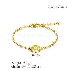 Simple Lemon Stainless Steel Link Bracelets&nbsp;HX9461-2