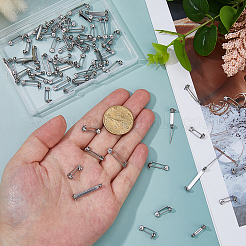 80Pcs Stainless Steel Brooch Base Settings&nbsp;STAS-FH0002-43