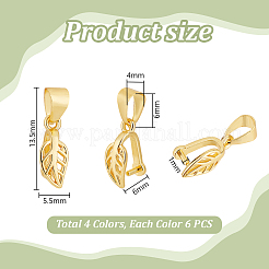 24Pcs 4 Colors Brass Ice Pick Pinch Bails&nbsp;KK-PH0010-79