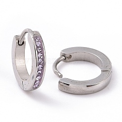Rhinestone Hinged Hoop Earrings&nbsp;EJEW-G298-01P