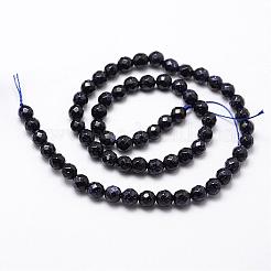 Synthetic Blue Goldstone Beads Strands&nbsp;G-D840-14-4mm