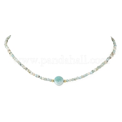 Natural Larimar Beaded Necklaces&nbsp;NJEW-JN06655