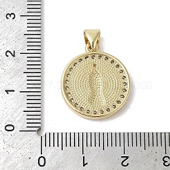 Brass Micro Pave Cubic Zirconia Pendants&nbsp;KK-K385-024G