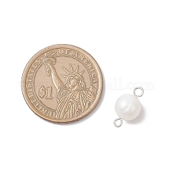 Natural Cultured Freshwater Pearl Connector Charms&nbsp;PALLOY-JF04192-01