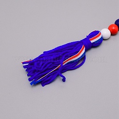 Independence Day Theme Woolen Yarn Tassels Pendant Decorations&nbsp;HJEW-TAC0013-06A