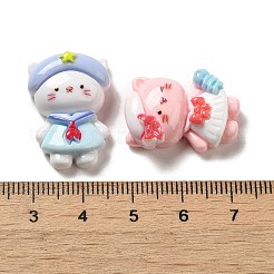 Ocean Theme Opaque Sailing Resin Decoden Cabochons&nbsp;RESI-G090-03