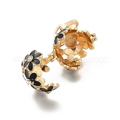 Alloy Crystal Rhinestone Bead Cage Pendants&nbsp;ENAM-M047-04G-B