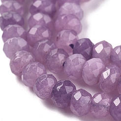 Dyed Natural Malaysia Jade Rondelle Beads Strands&nbsp;G-E316-2x4mm-39
