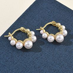 Brass Hoop Earrings for Women&nbsp;EJEW-A168-14G