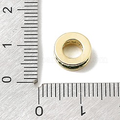 Brass Pave Cubic Zirconia European Beads&nbsp;CU-CBA389D-03G-02