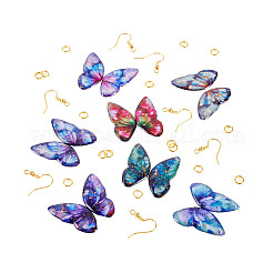 DIY Butterfly Wings Epoxy Resin Dangle Earring Making Kits&nbsp;DIY-TA0012-74