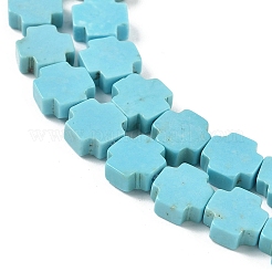 Geark Cross Natural Magnesite Beads Strands&nbsp;G-N0131-04D
