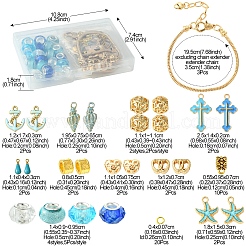 DIY Marine Theme Resin & Alloy Enamel Bead European Bracelet Making Kits&nbsp;DIY-FS0006-87