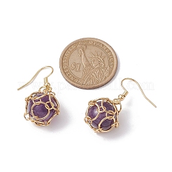 Natural Mixed Gemstone Dangle Earrings&nbsp;EJEW-JE05659-01