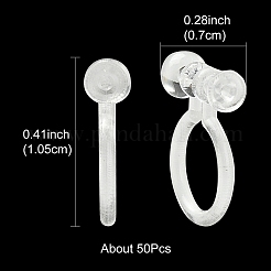 Plastic Clip-on Earring Findings&nbsp;KY-YW0001-45