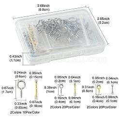 100Pcs 6 Styles 304 Stainless Steel Screw Eye Pin Peg Bails&nbsp;FIND-FS0002-85