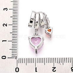 Brass Micro Pave Cubic Zirconia Pendants&nbsp;KK-T072-39P