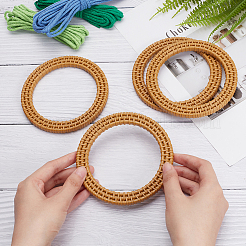 Resin Imitation Rattan Bag Handles&nbsp;LS-FIND-WH0127-68