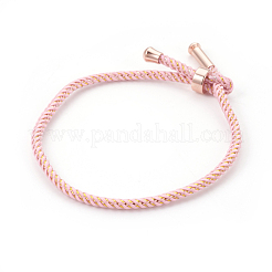 Couple Adjustable Nylon Cord Bracelets&nbsp;BJEW-F362-B-RG