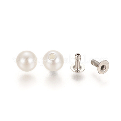 ABS Plastic Imitation Pearl Rivet Studs&nbsp;X-KY-L076-A-01