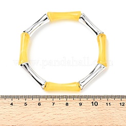 Plating Resin Beads Stretch Bracelets for Women&nbsp;BJEW-P374-02P
