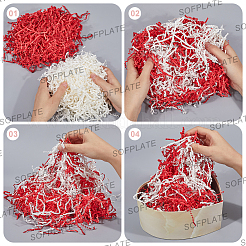 4 Sets 2 Colors Christmas Themed Paper Shredded Paper Filler&nbsp;OCOR-SP0001-07
