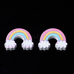 Printed Natural Wooden Beads&nbsp;WOOD-S055-28