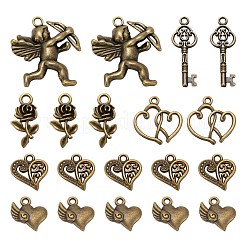 60Pcs 6 Style Tibetan Style Alloy Pendants&nbsp;FIND-LS0001-32AB