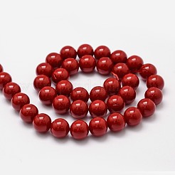 Shell Pearl Beads Strands&nbsp;X-BSHE-L026-01-8mm