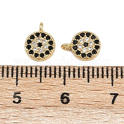 Brass Micro Pave Cubic Zirconia Pendants&nbsp;KK-D424-08G