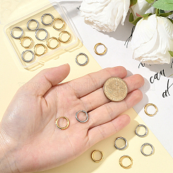 20Pcs 2 Colors 304 Stainless Steel Hoop Earrings&nbsp;EJEW-SC0001-84
