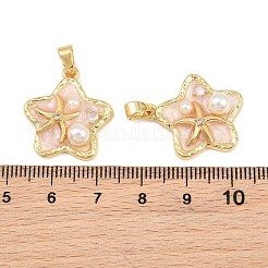 Brass Enamel Pendants&nbsp;KK-CBAEBFB-10G-01