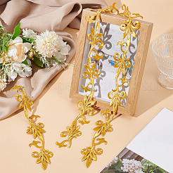1M Iron on/Sew on Embroidery Floral Polyester Hollow Lace Ribbons&nbsp;OCOR-WH0085-51B