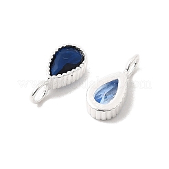 925 Sterling Silver Micro Pave Cubic Zirconia Teardrop Charms&nbsp;STER-K188-06S